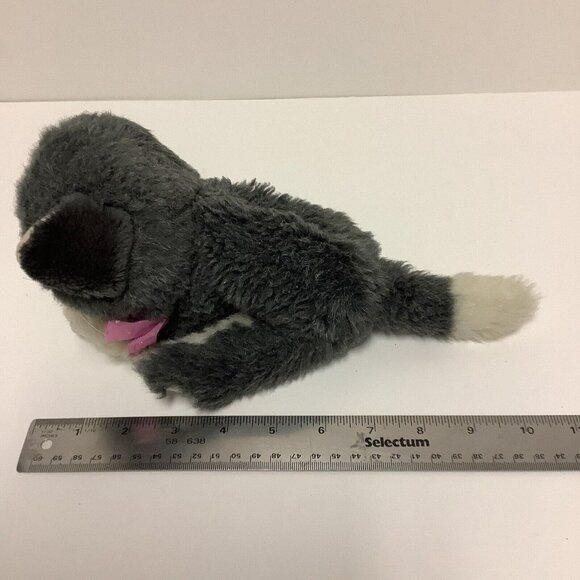 Vintage 1992 Tyco Kitty Kitty Kittens Plush Charcoal Grey & White Purrs READ - Picture 13 of 14